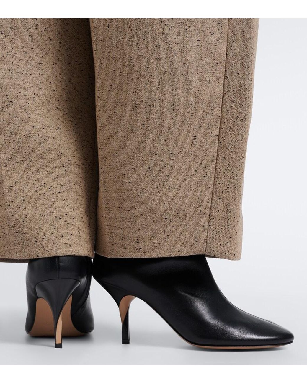 Jacquemus Black Collant Leather Ankle Boots