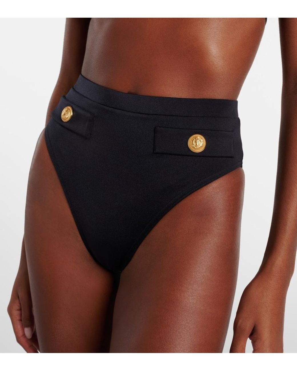 Balmain Black Embellished Bikini