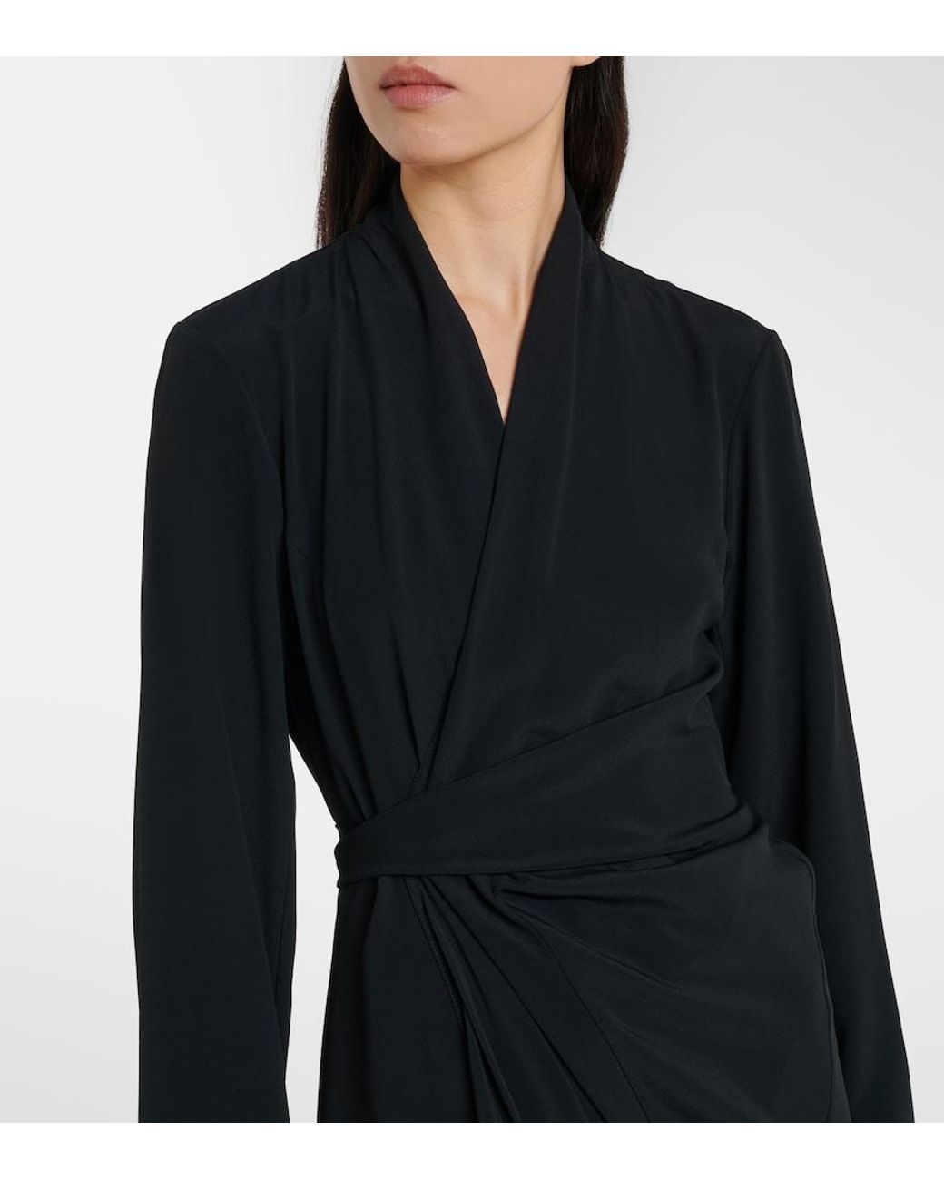 Rick Owens Black Belted Wrap Dress