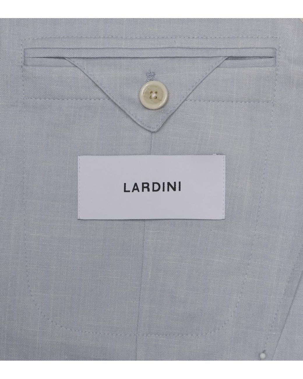 Lardini Blue Wool, Silk And Linen Suit for men