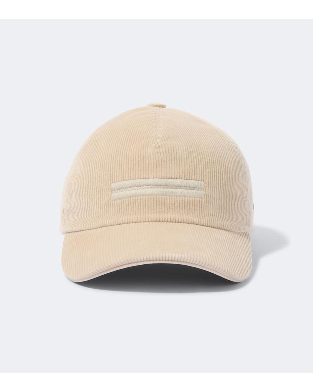 Zegna Natural Leather-Trimmed Corduroy Baseball Cap for men