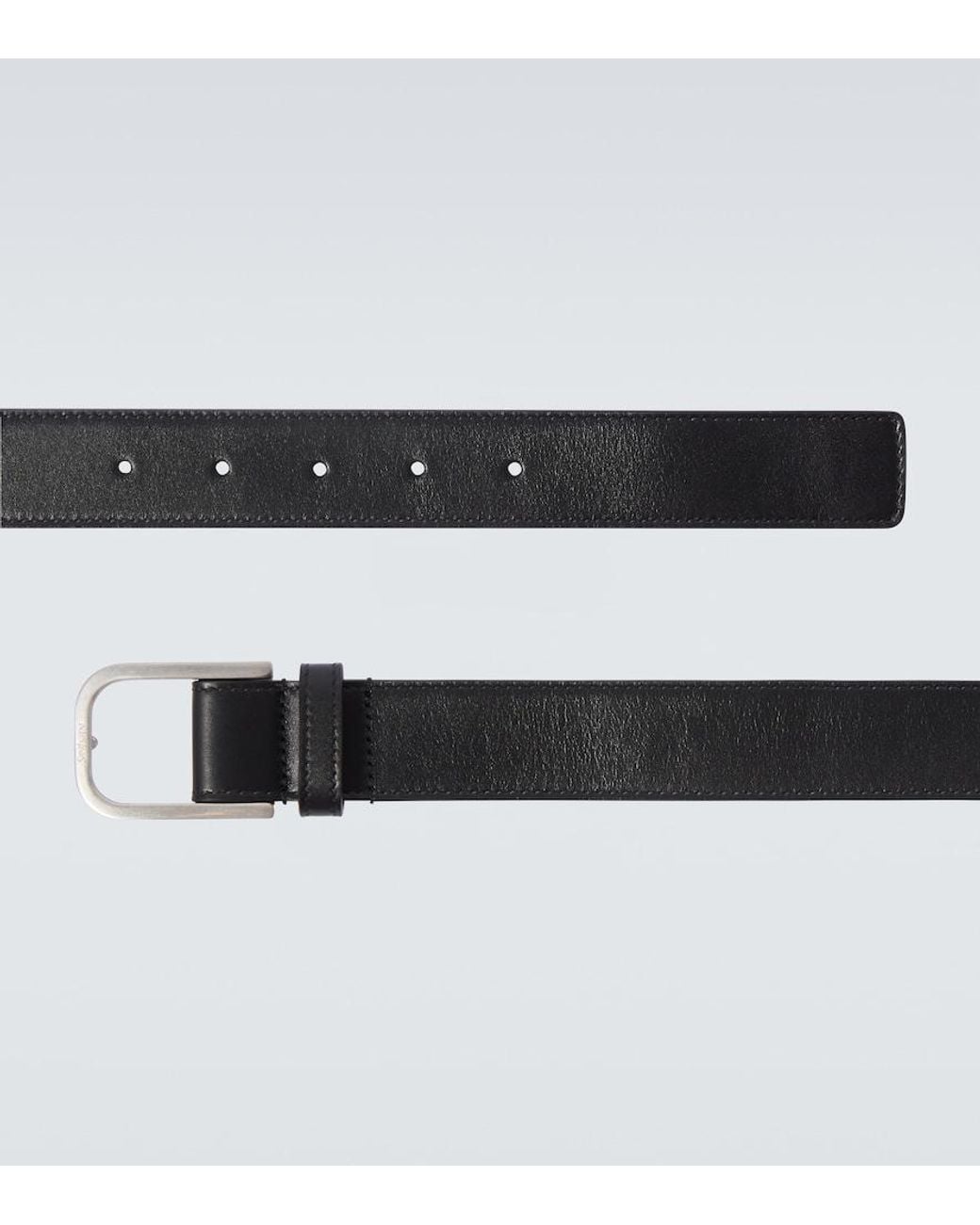 Saint Laurent Black Leather Belt for men