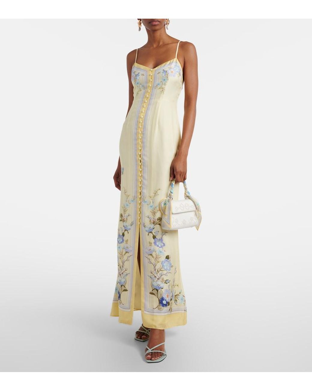 Self-Portrait White Bow Embroidered Top-Handle Bag