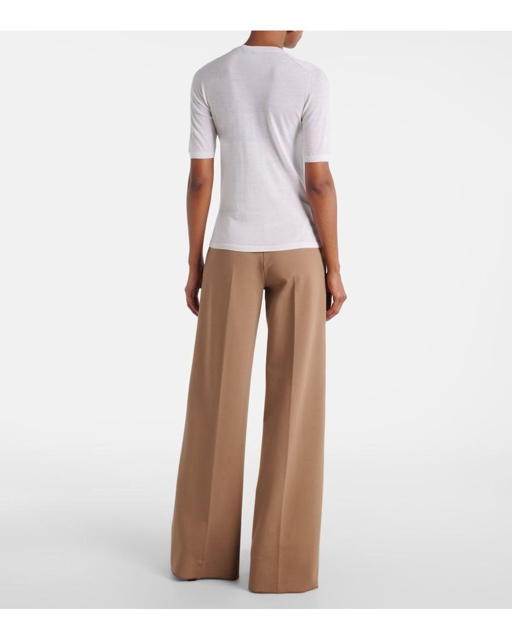 Max Mara White Gerico Virgin Wool Top
