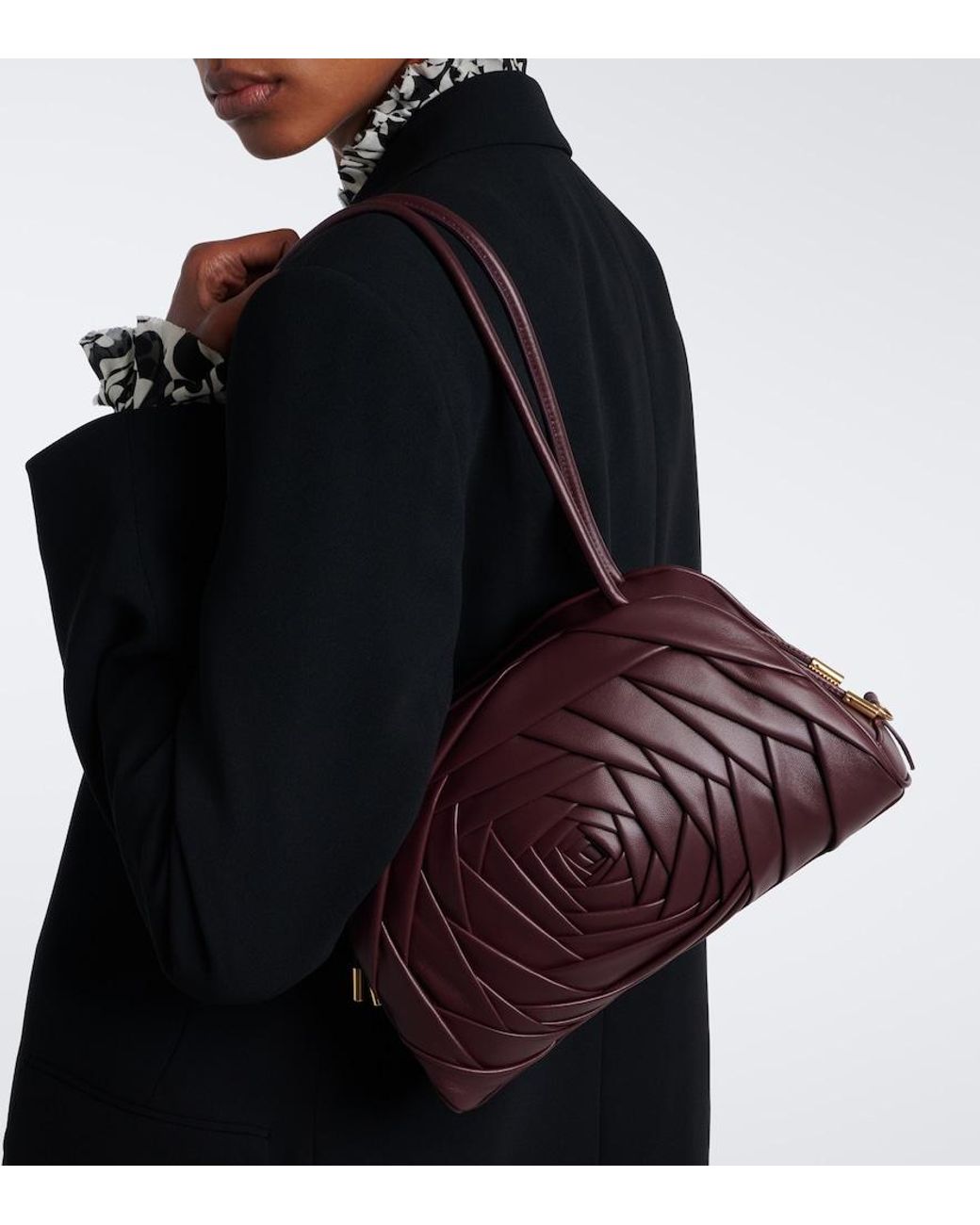 Roger Vivier Purple Roseline Leather Shoulder Bag