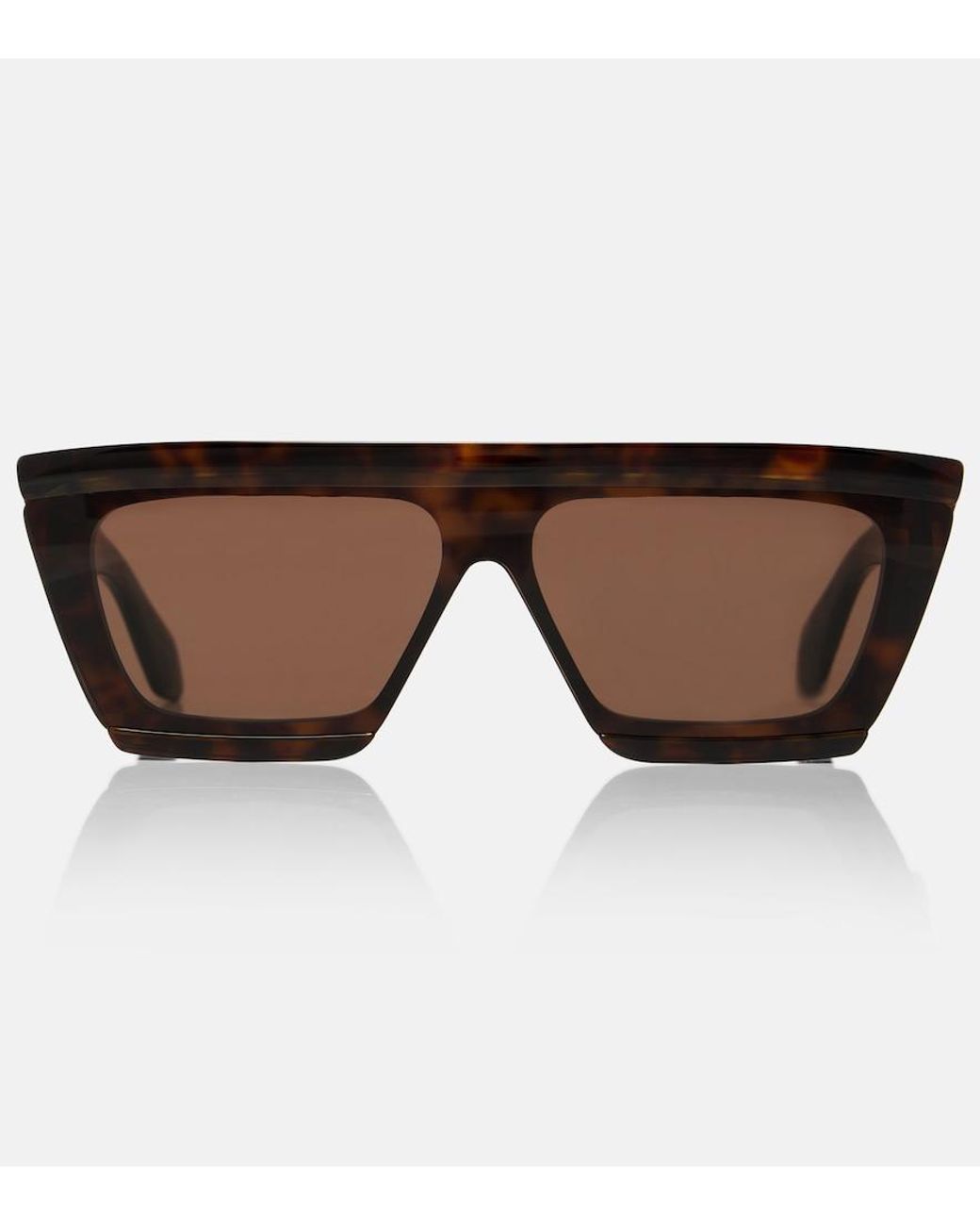 Alaïa Brown Flat-Top Sunglasses