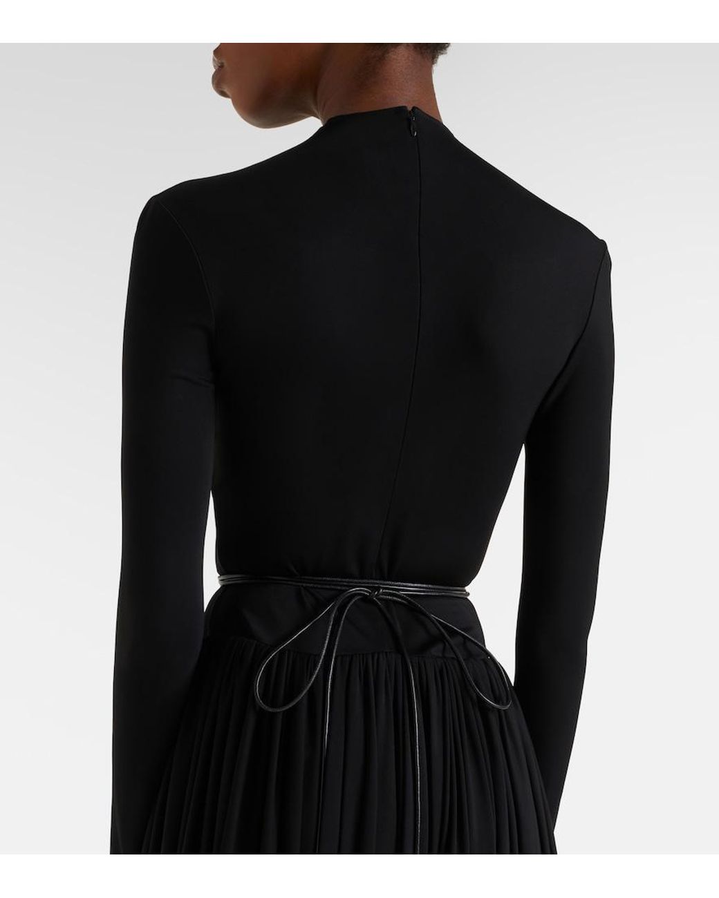 Alaïa Black Jersey Midi Dress
