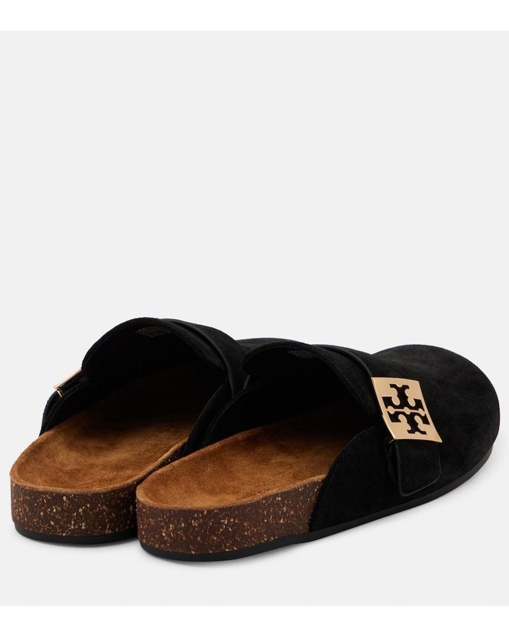 Tory Burch Black Mellow Suede Mules