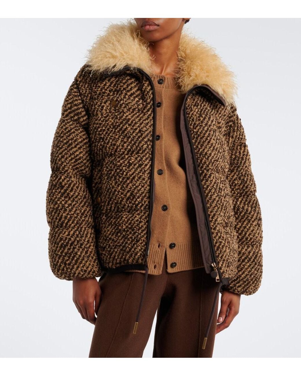 Moncler Brown Dynamique Boucle Down Jacket
