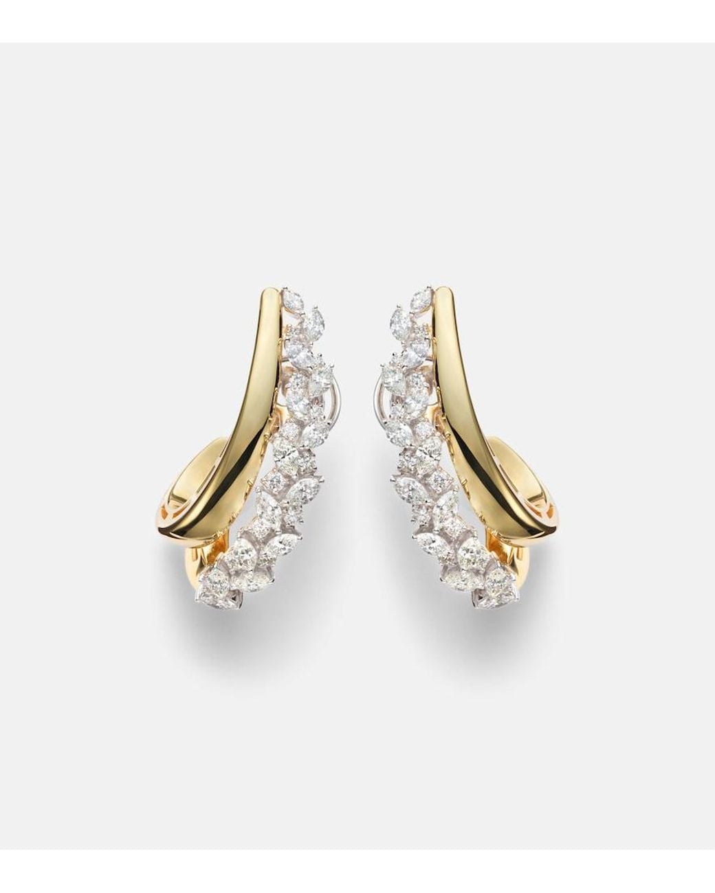 YEPREM White Golden Strada 18Kt And Earrings With Diamonds