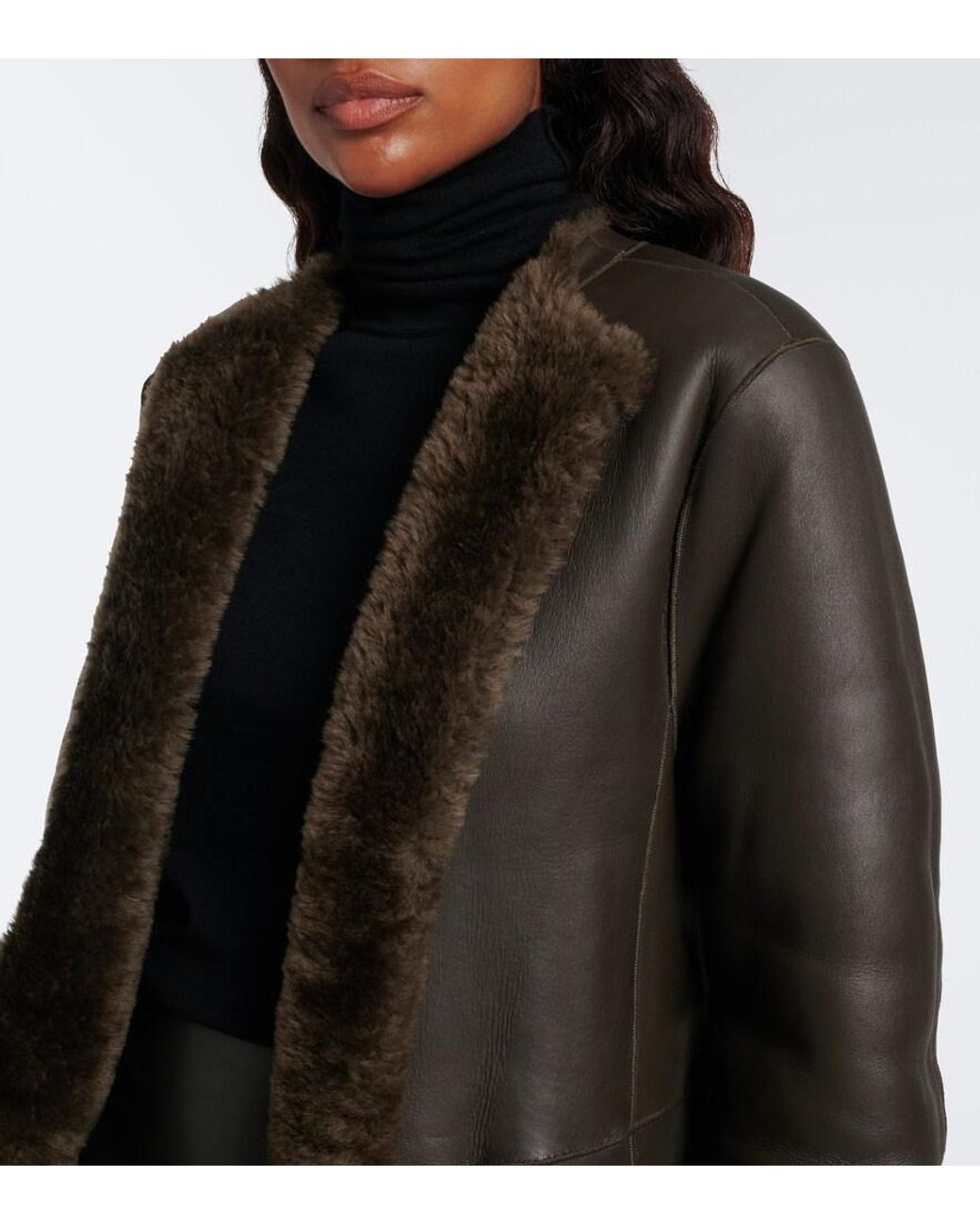 Vince Black Reversible Shearling Coat