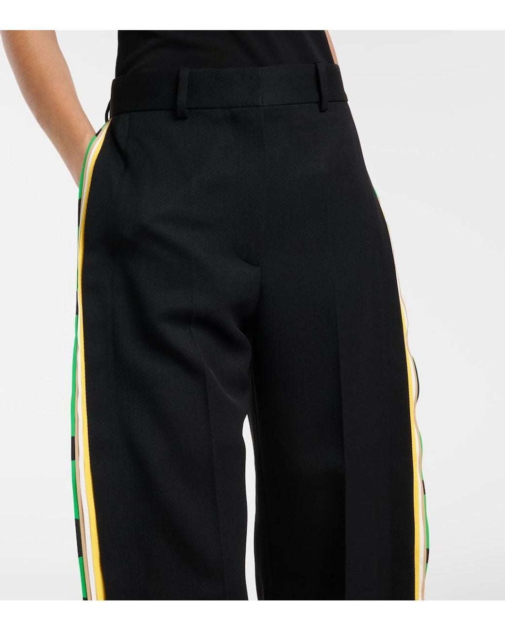 Loewe Black Wool Wide-Leg Pants