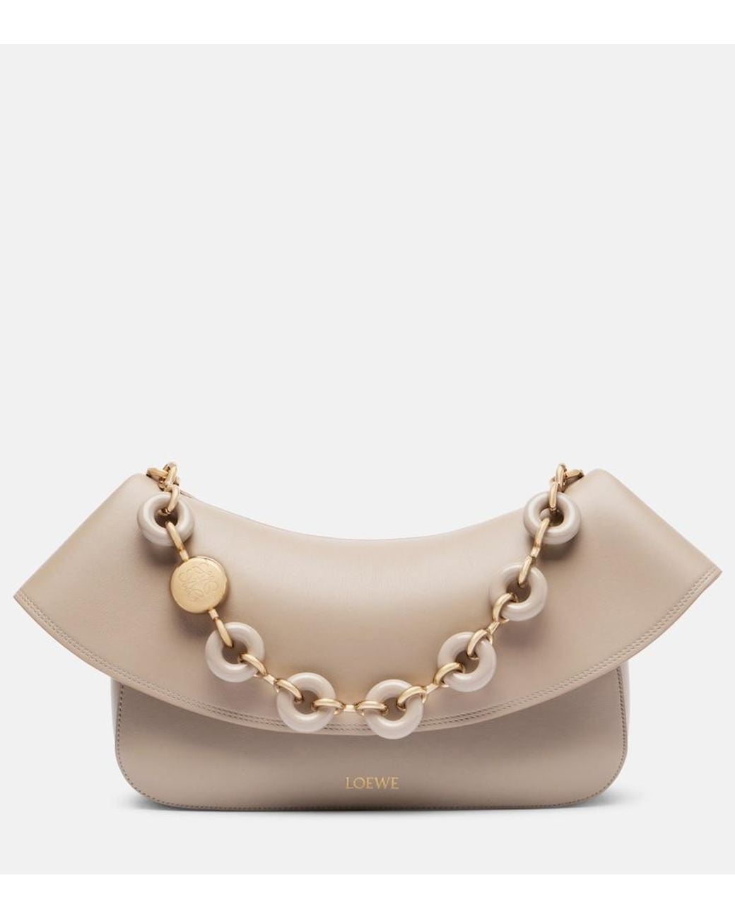 Loewe Natural Ola Medium Leather Shoulder Bag