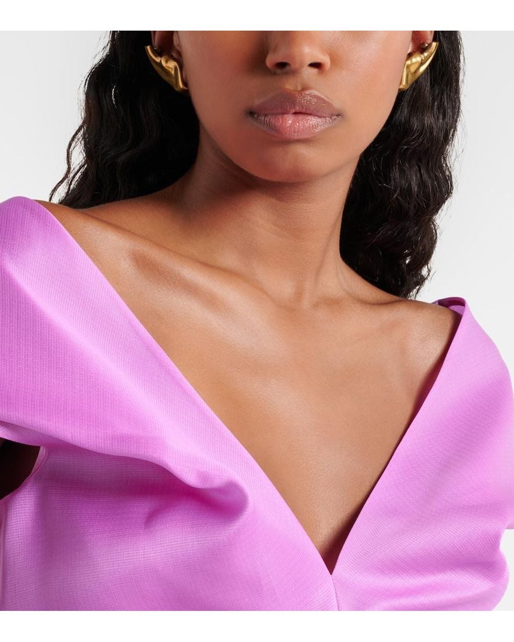 Khaite White Amato-Plated Earrings