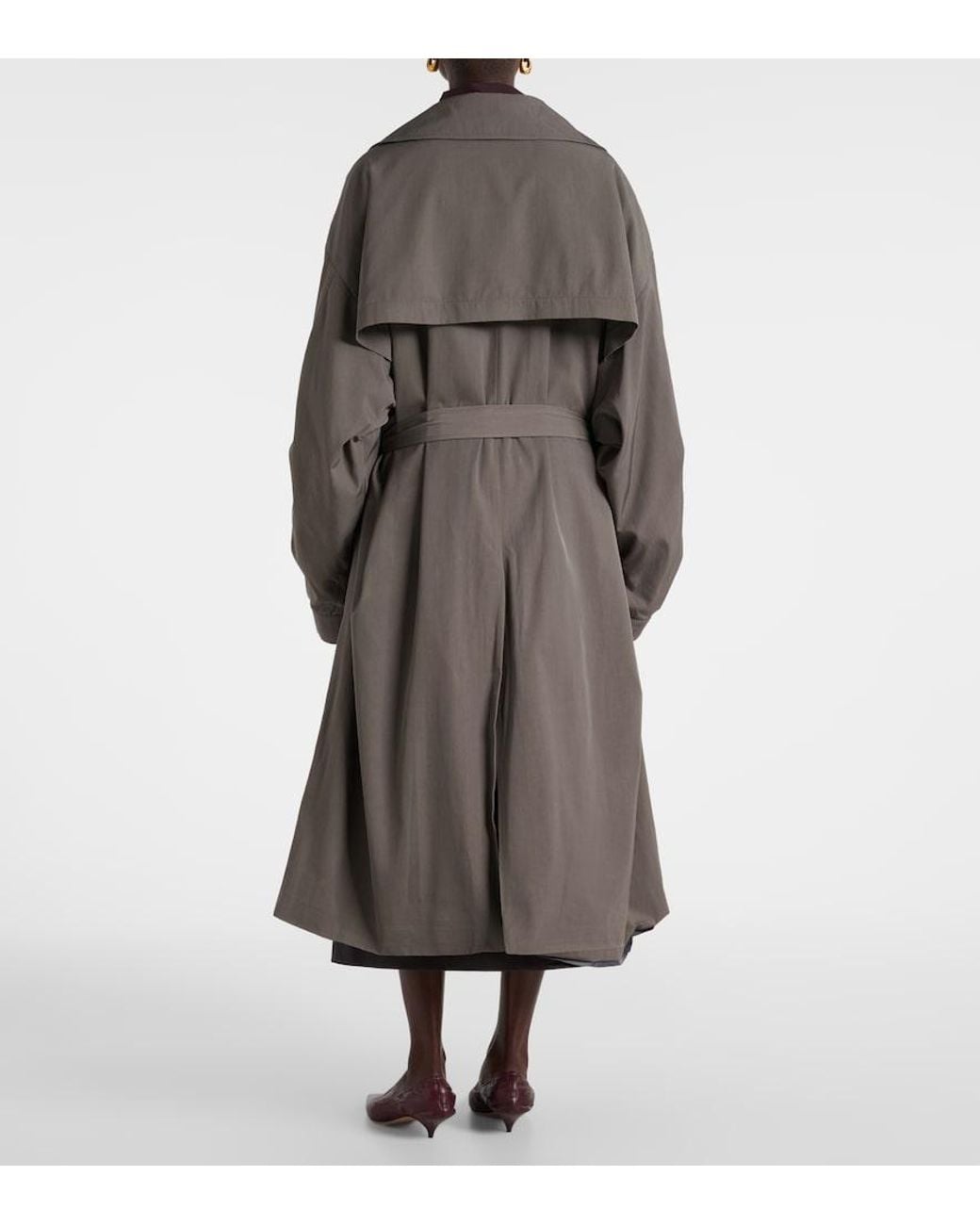 Frankie Shop Brown Mavis Oversized Trench Coat