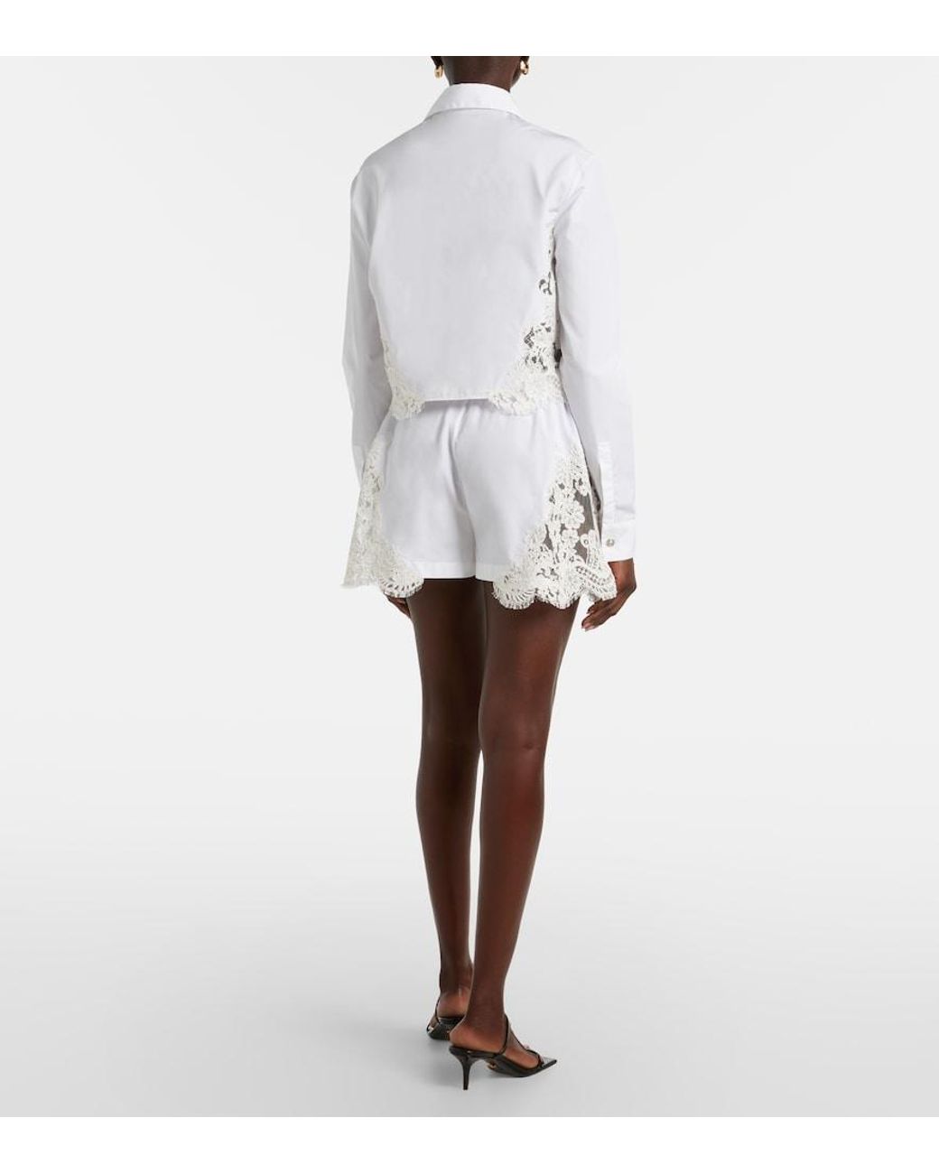 Versace White Denim Shorts