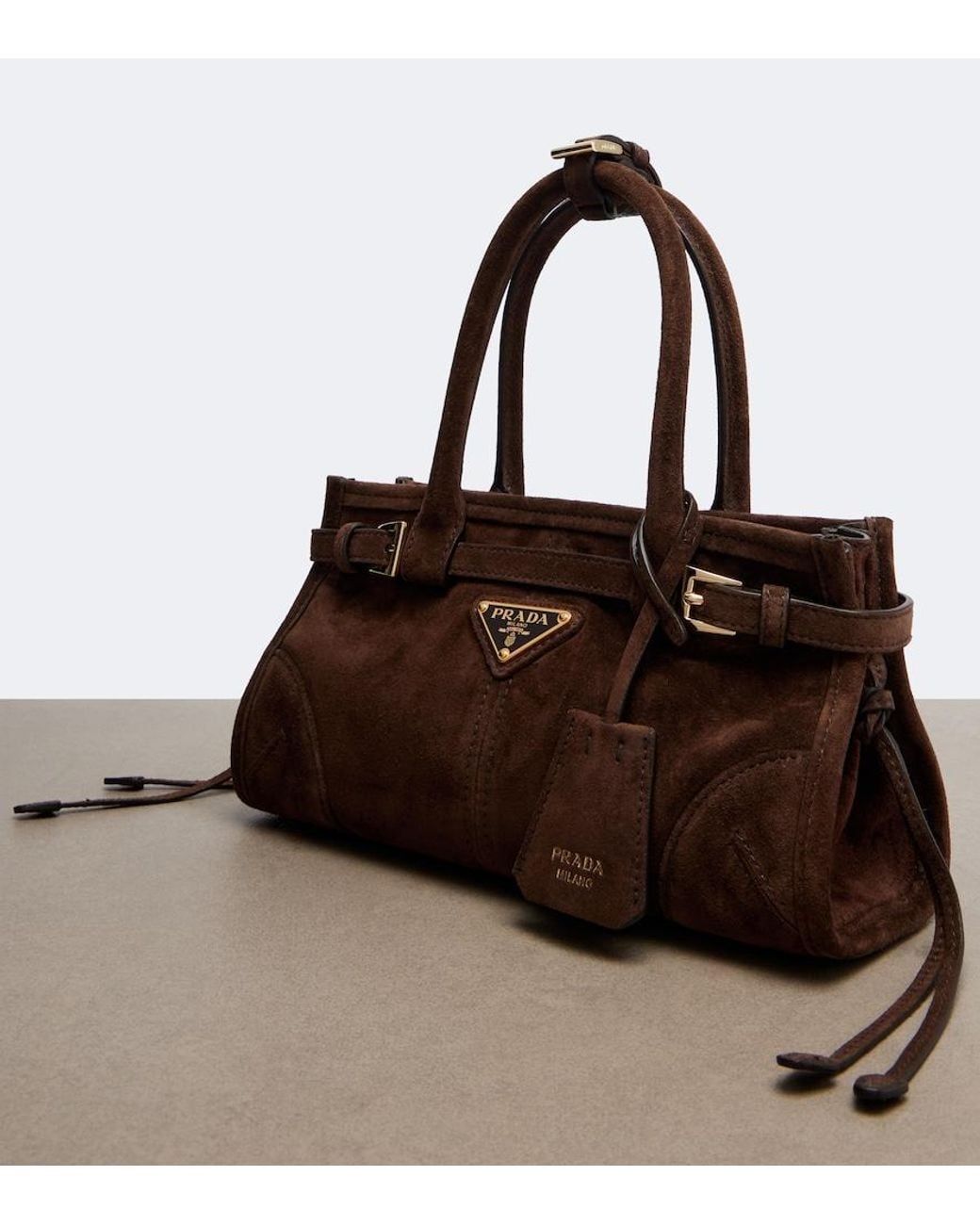 Borsa Bonnie Mini di Prada in Brown