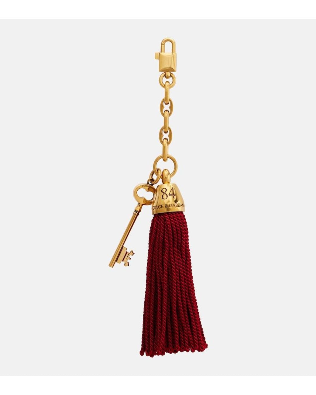 Dolce & Gabbana Red Fringed Bag Charm