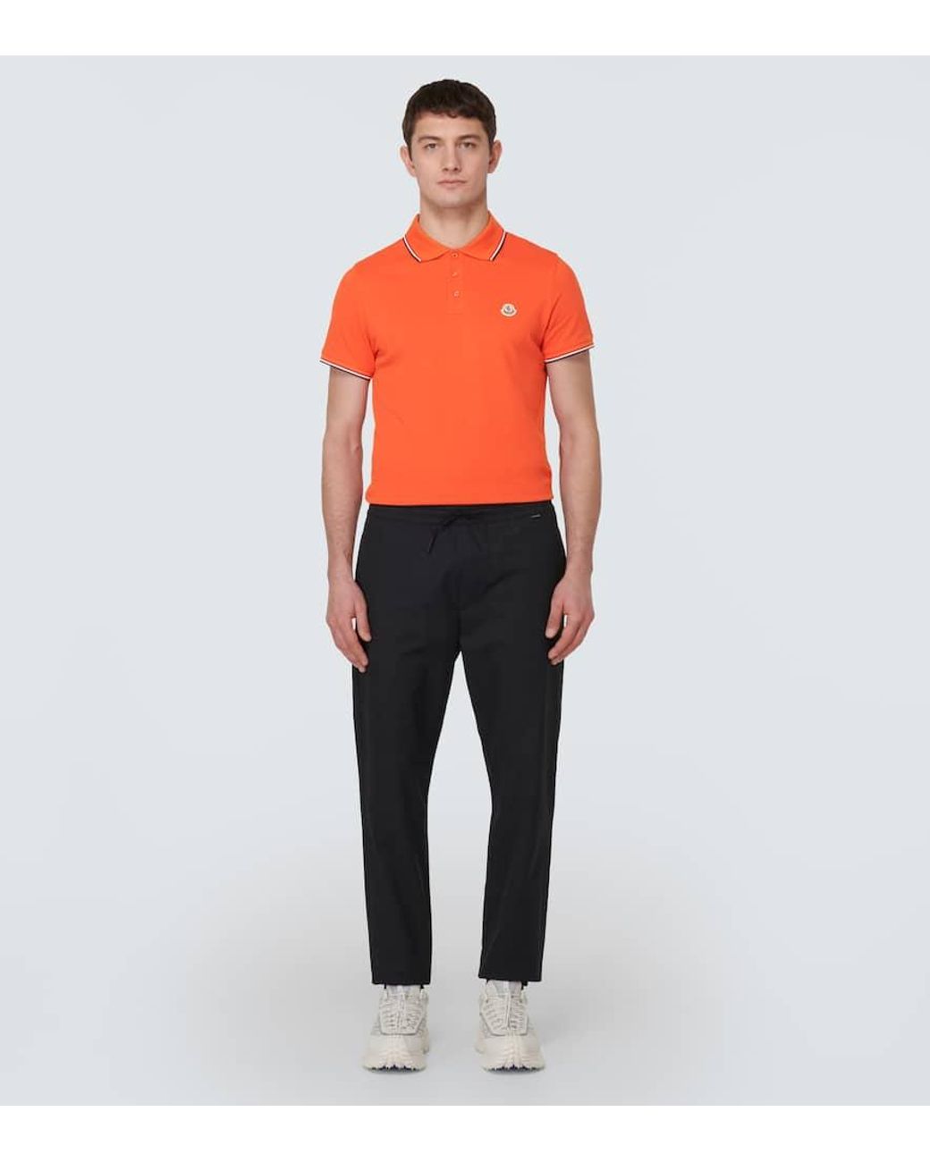 Moncler polo shirt orange hot sale
