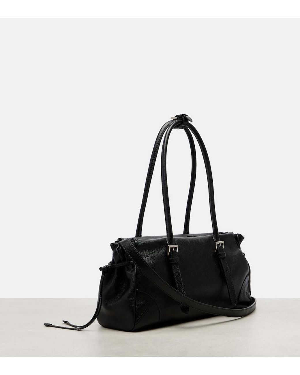 Prada Black Bonnie Medium Leather Shoulder Bag