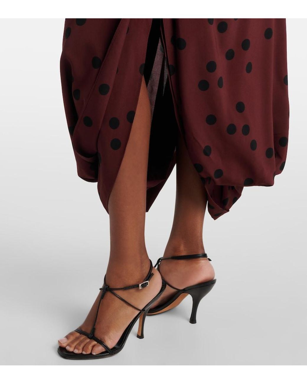Proenza Schouler Purple Nayara Polka-Dot Maxi Dress