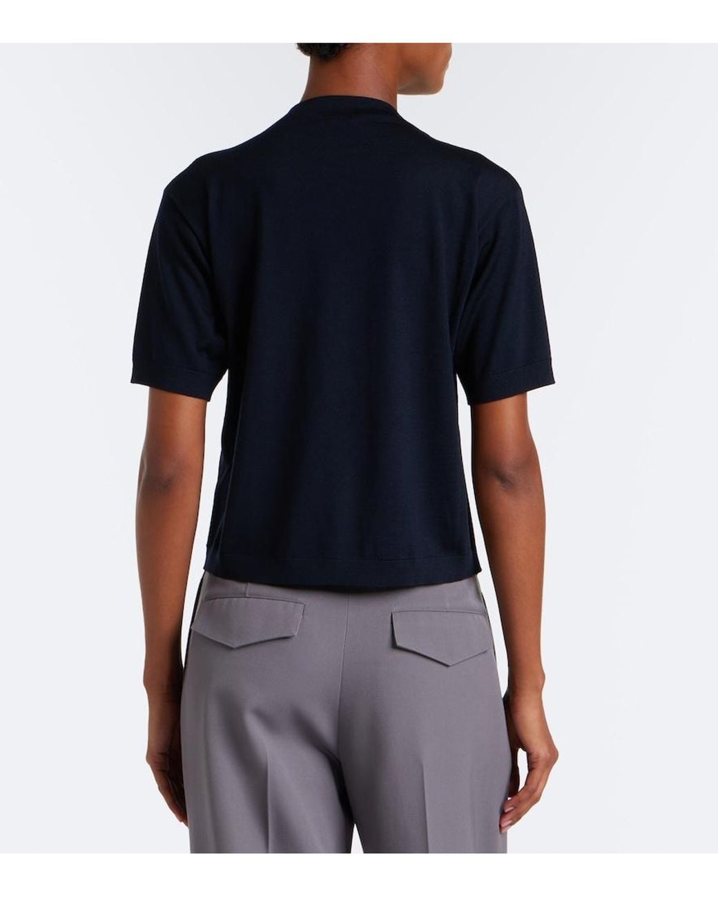Jil Sander Blue Wool Sweater