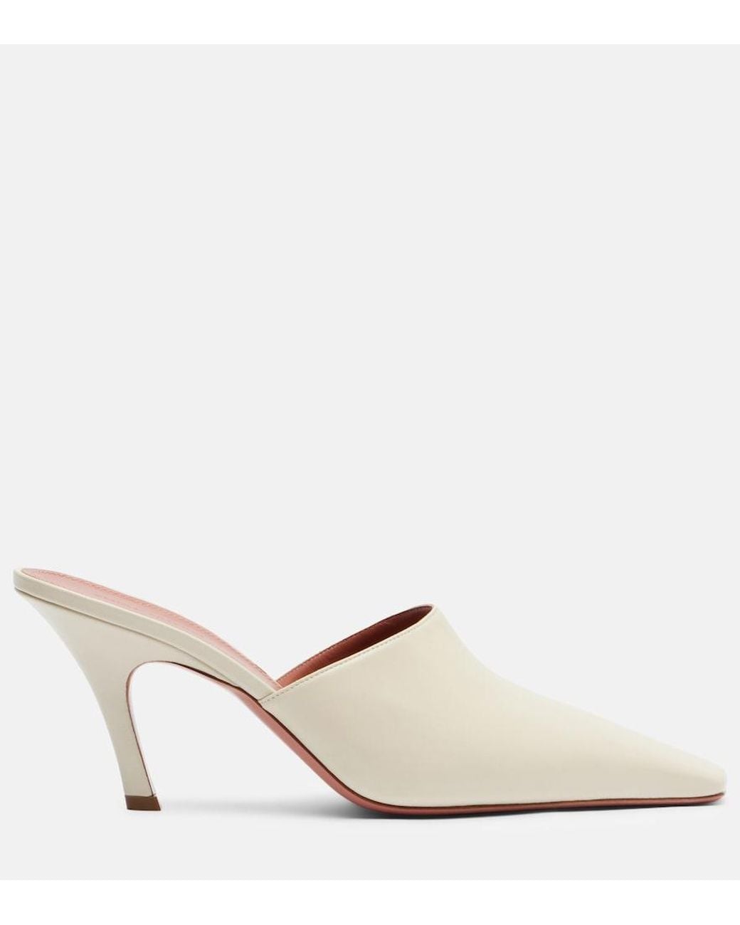 AMINA MUADDI White Jamie 80 Leather Mules