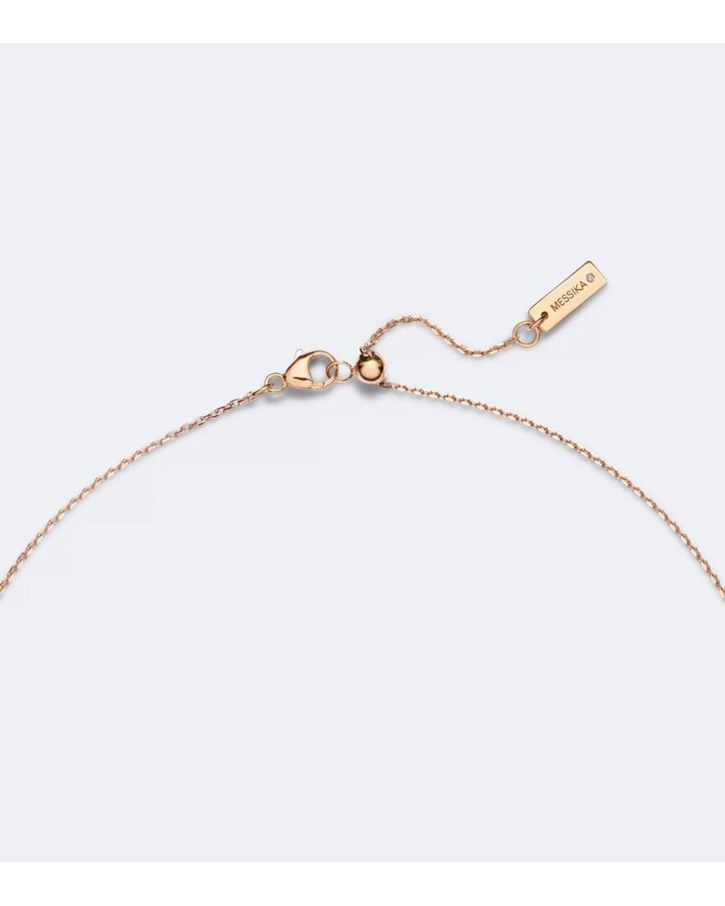 Messika White Move Uno Large 18Kt Rose Necklace With Diamonds