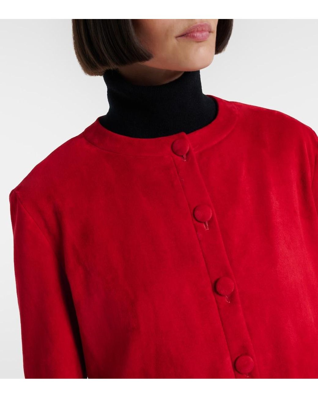 Stouls Red Gabrielle Suede Jacket