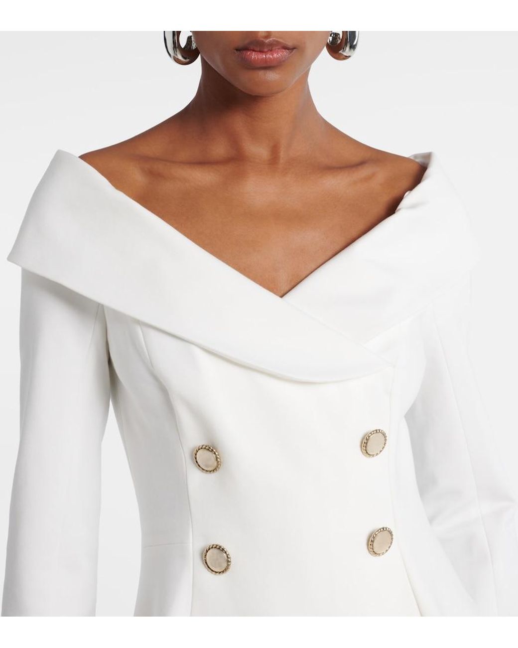 Dorothee Schumacher White Pleated Blazer Dress
