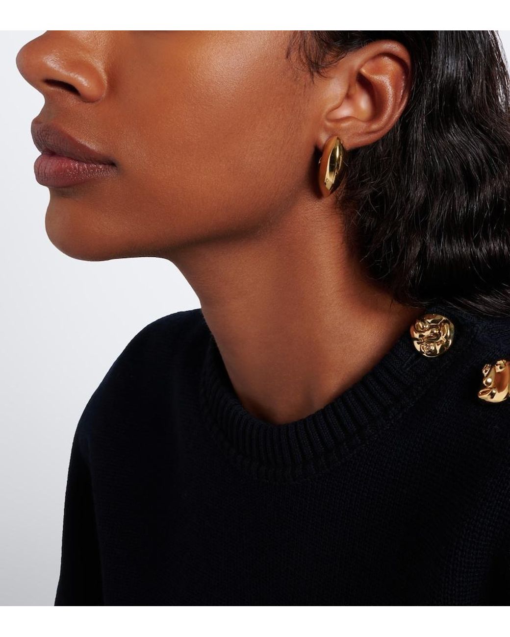 Bottega Veneta Metallic Claw Small-Plated Earrings