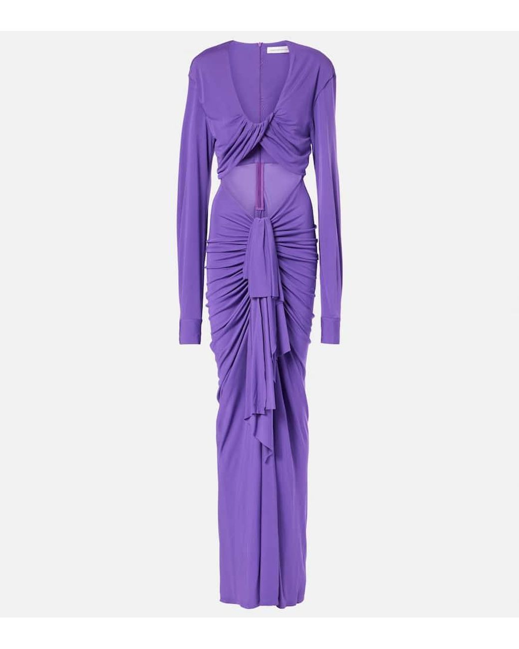 christopher esber gathered draped jersey maxi dress Orion ruched gathered jersey maxi skirt - dark purple