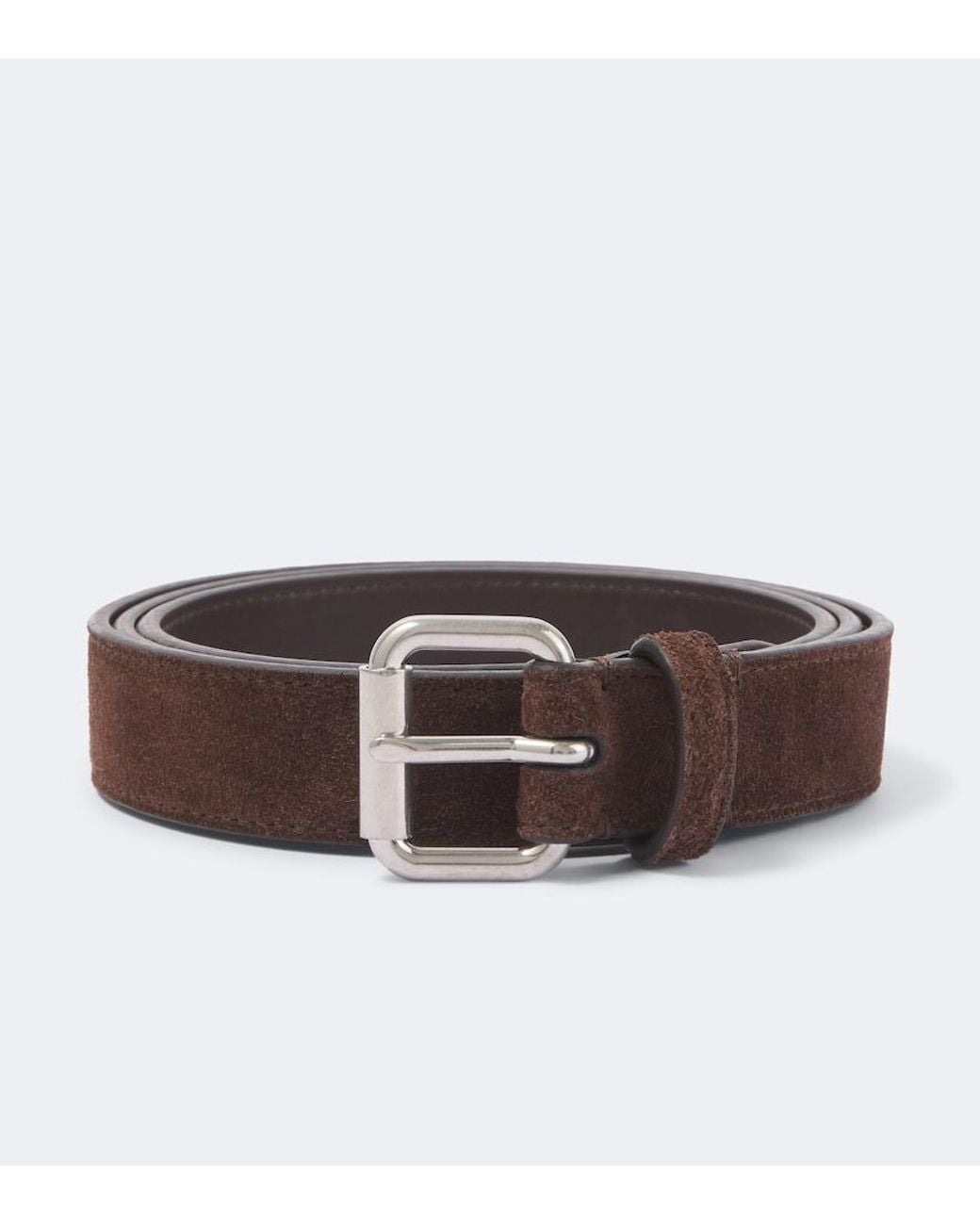 The Row Brown Geo Suede Belt for men