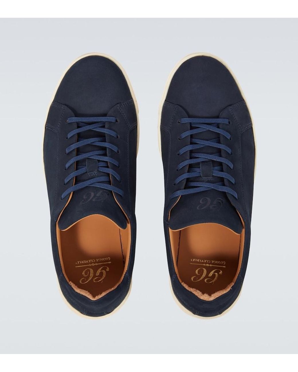 George Cleverley Blue Jack Ii Suede Sneakers for men