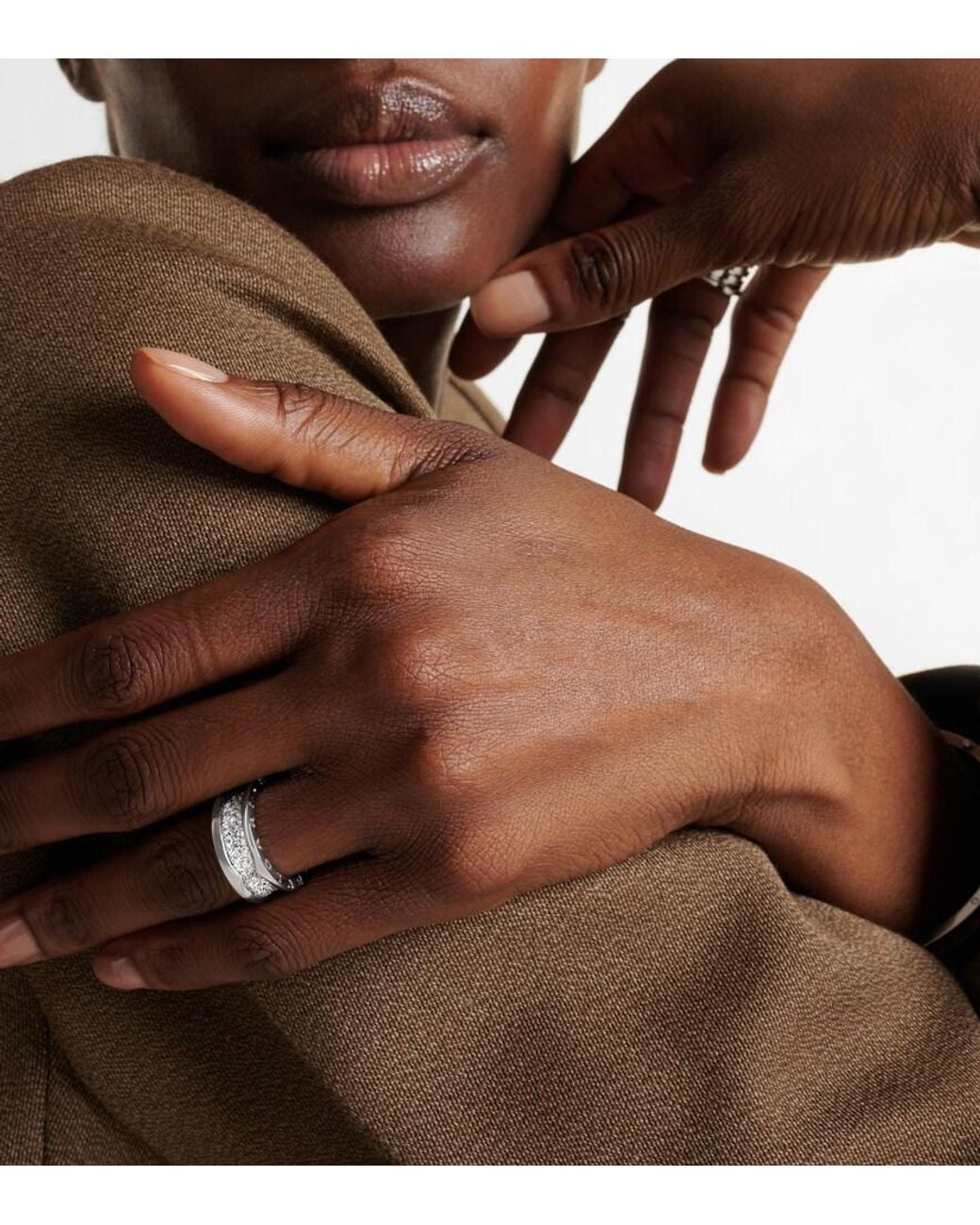 BVLGARI White B.Zero1 18Kt Ring With Diamonds