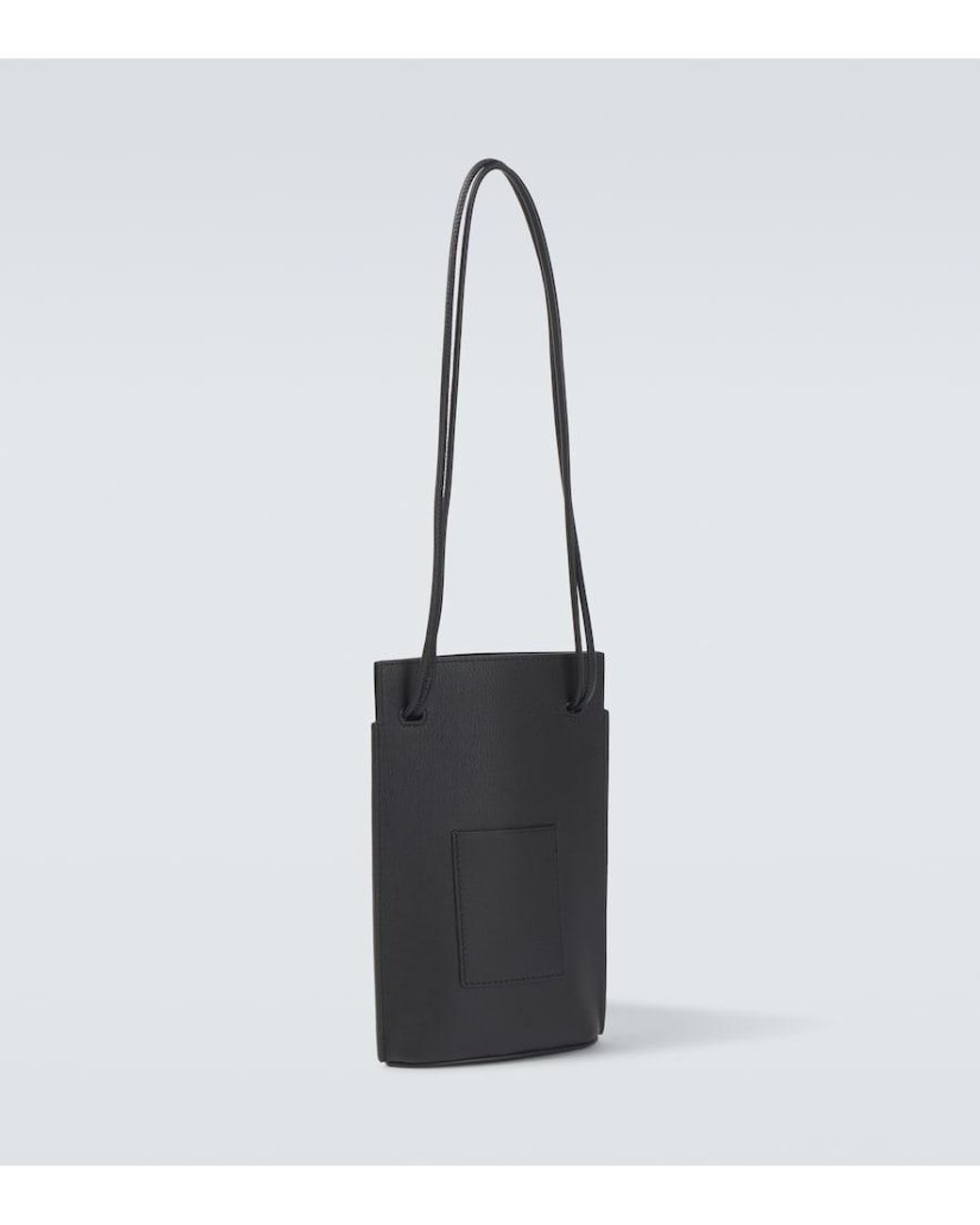 Loewe Black Pebble Dice Pocket Leather Shoulder Bag for men