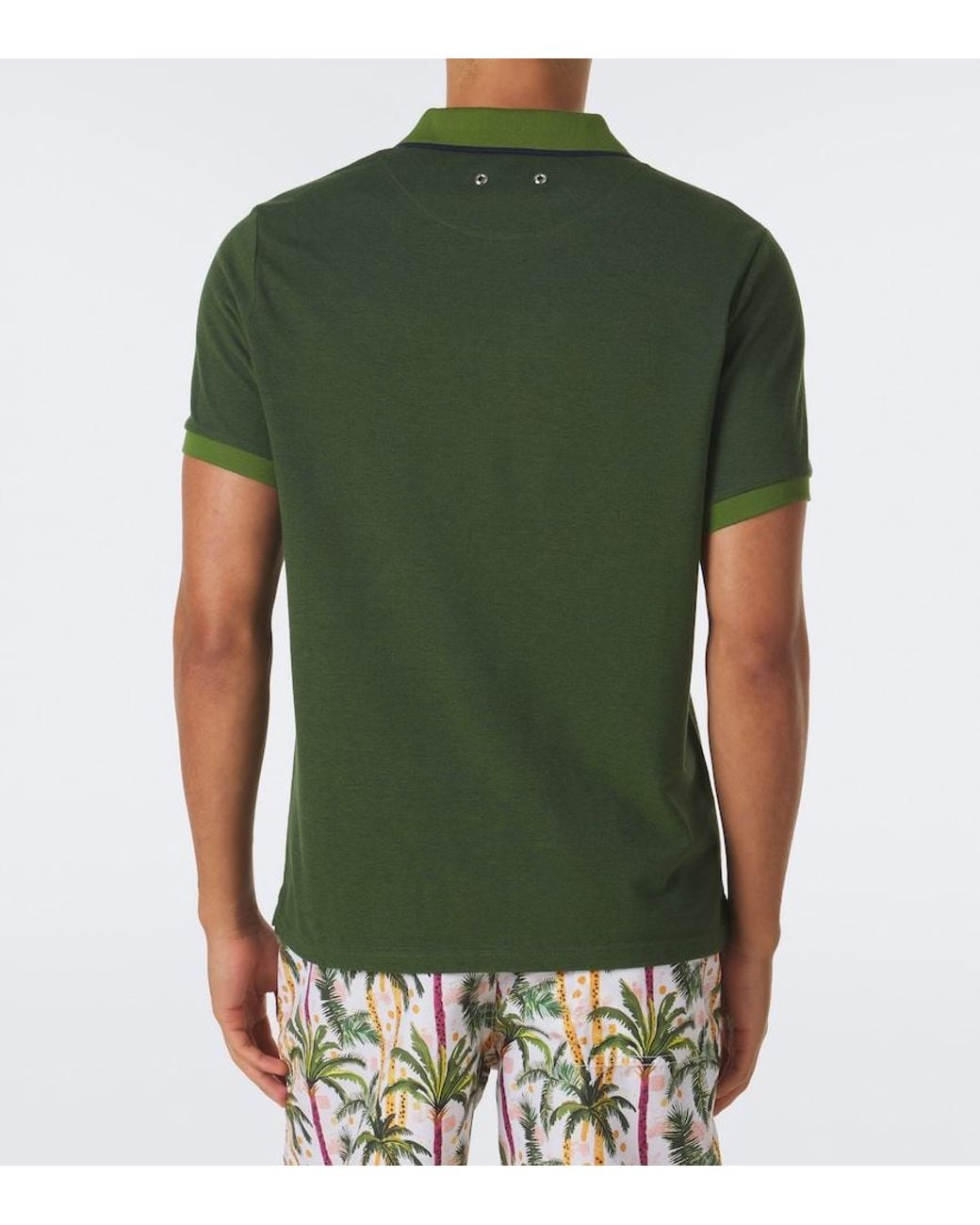 Vilebrequin Green Palatin Cotton Pique Polo Shirt for men
