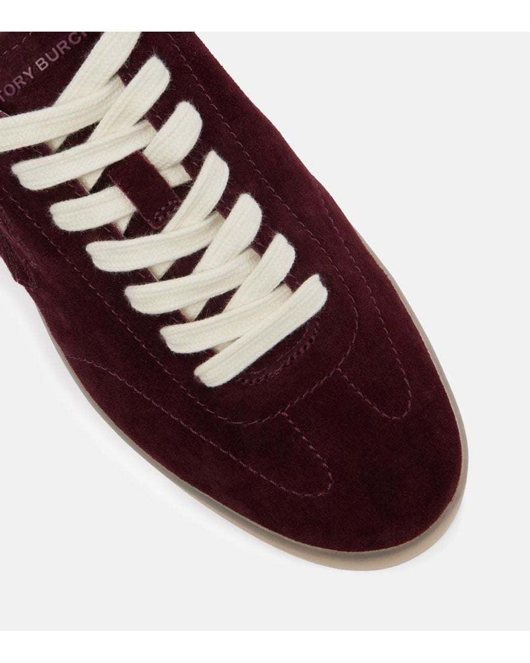 Tory Burch Red Phoenix Suede Sneakers