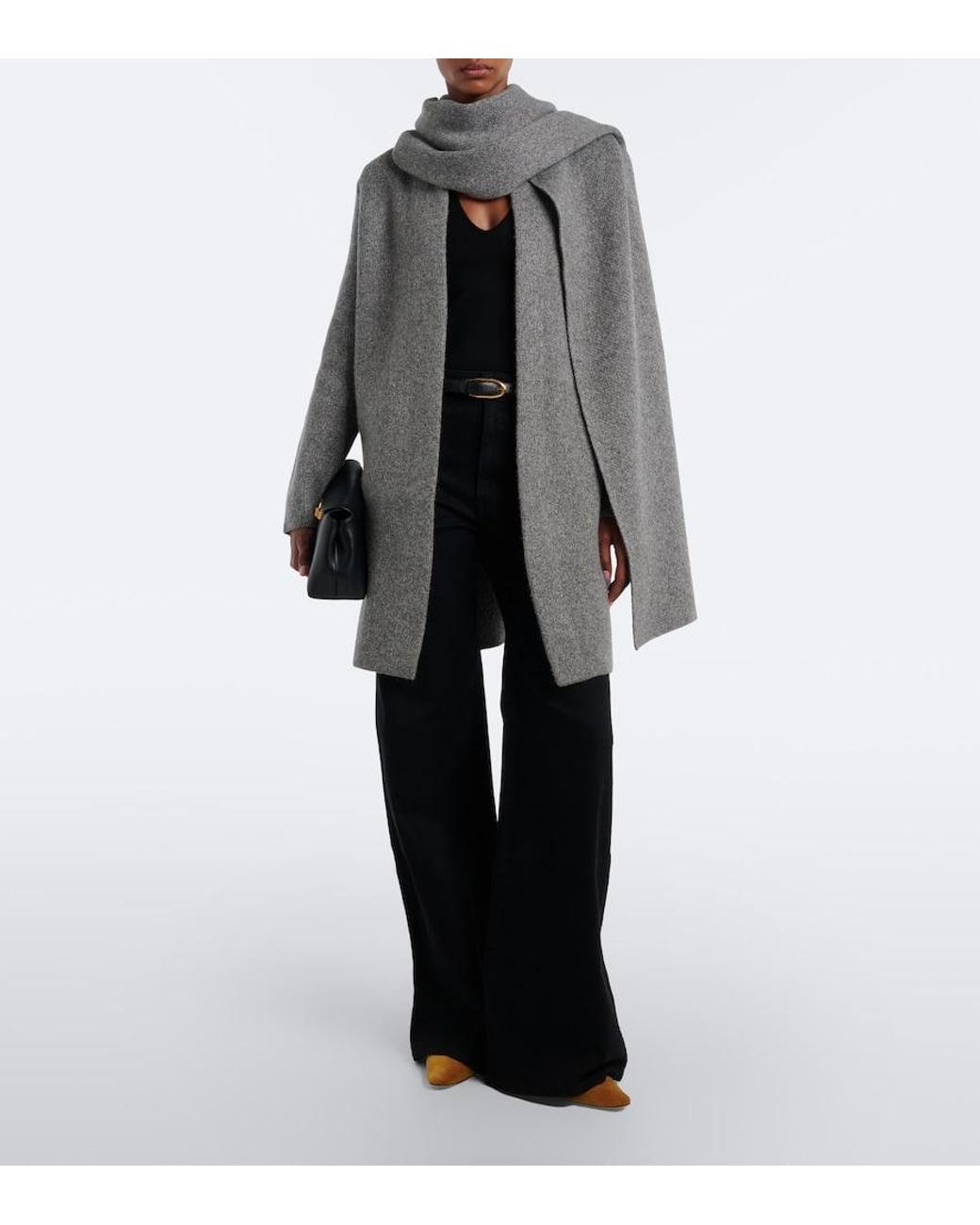 Vince Gray Wool And Cashmere Blend Cardigan
