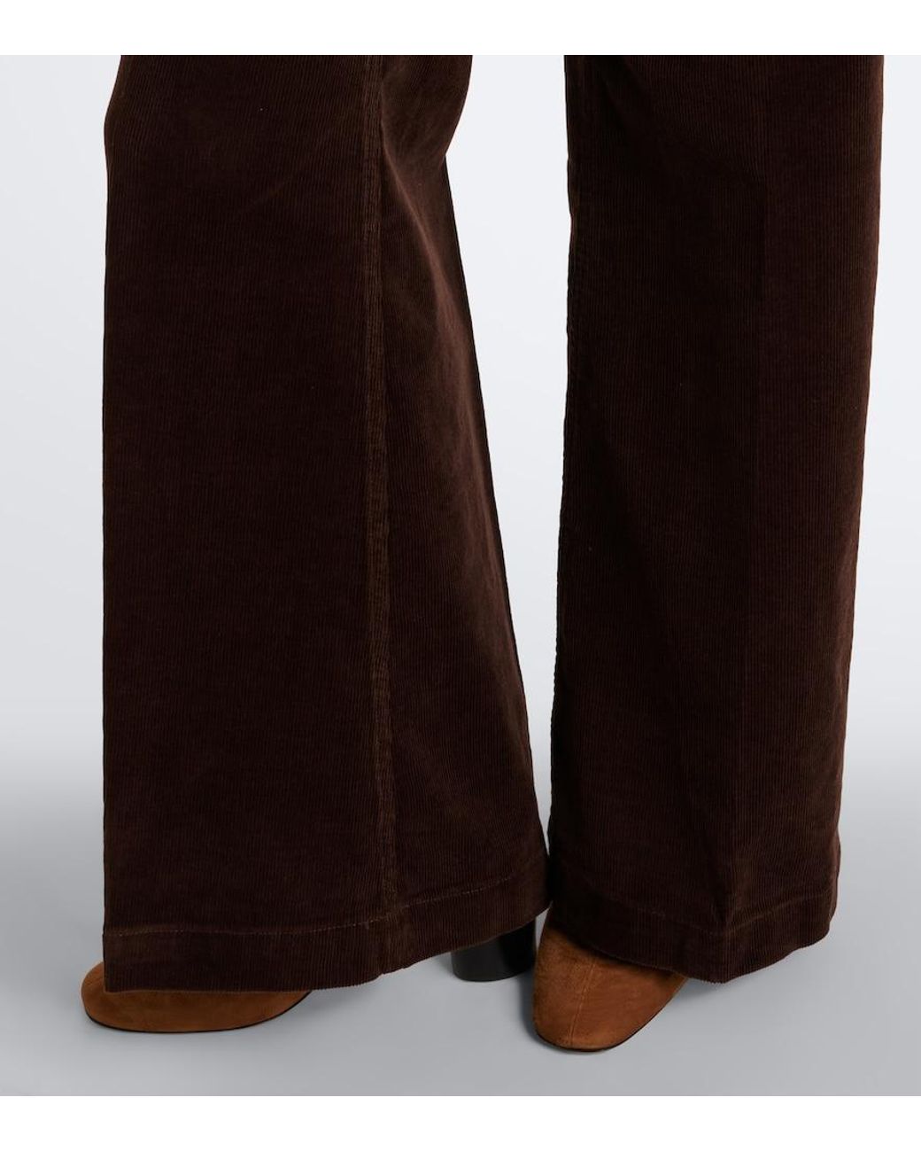 Polo Ralph Lauren Brown Cotton Corduroy Flared Pants
