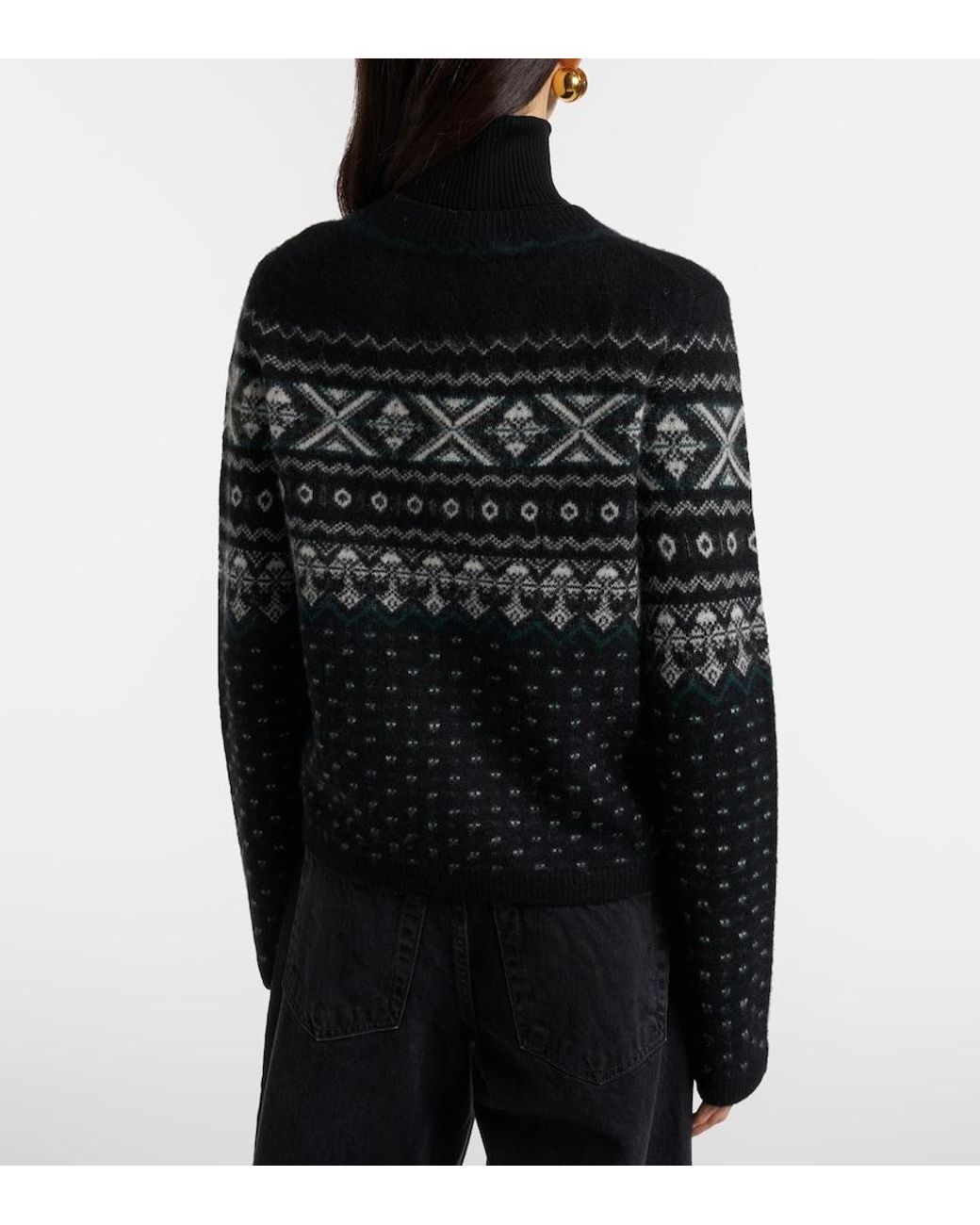 Pullover Fair Isle di Vince in Black