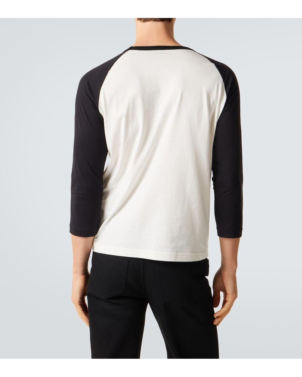 Gucci Black Logo Cotton And Silk Jersey T-Shirt for men