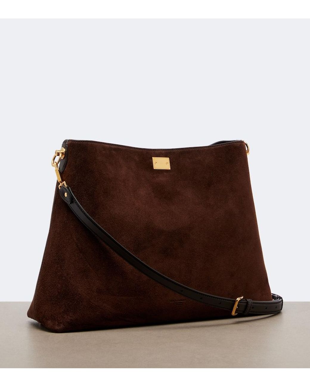 Dolce & Gabbana Brown Vittoria Large Suede Tote Bag