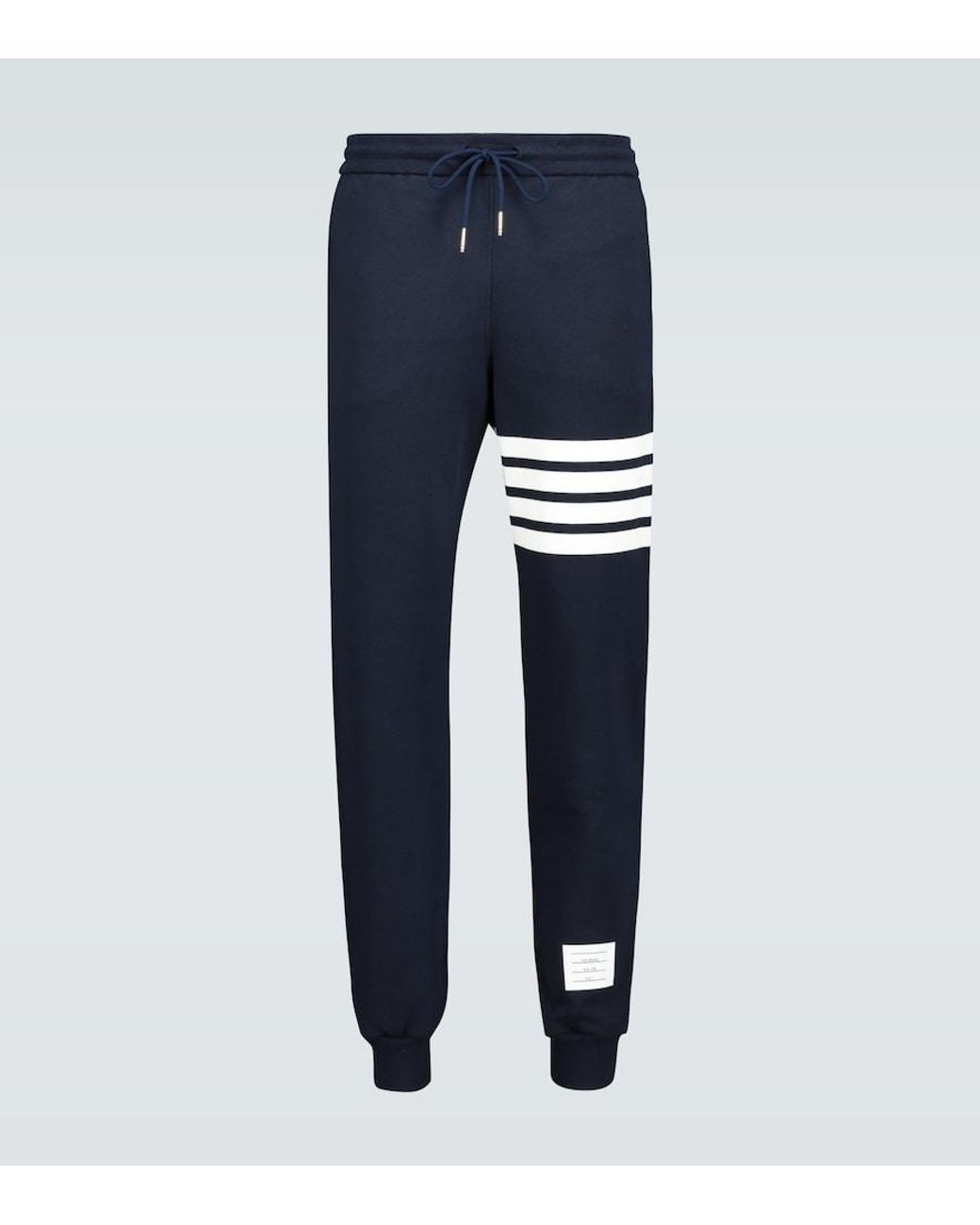 Thom Browne Blue 4-Bar Cotton Sweatpants for men