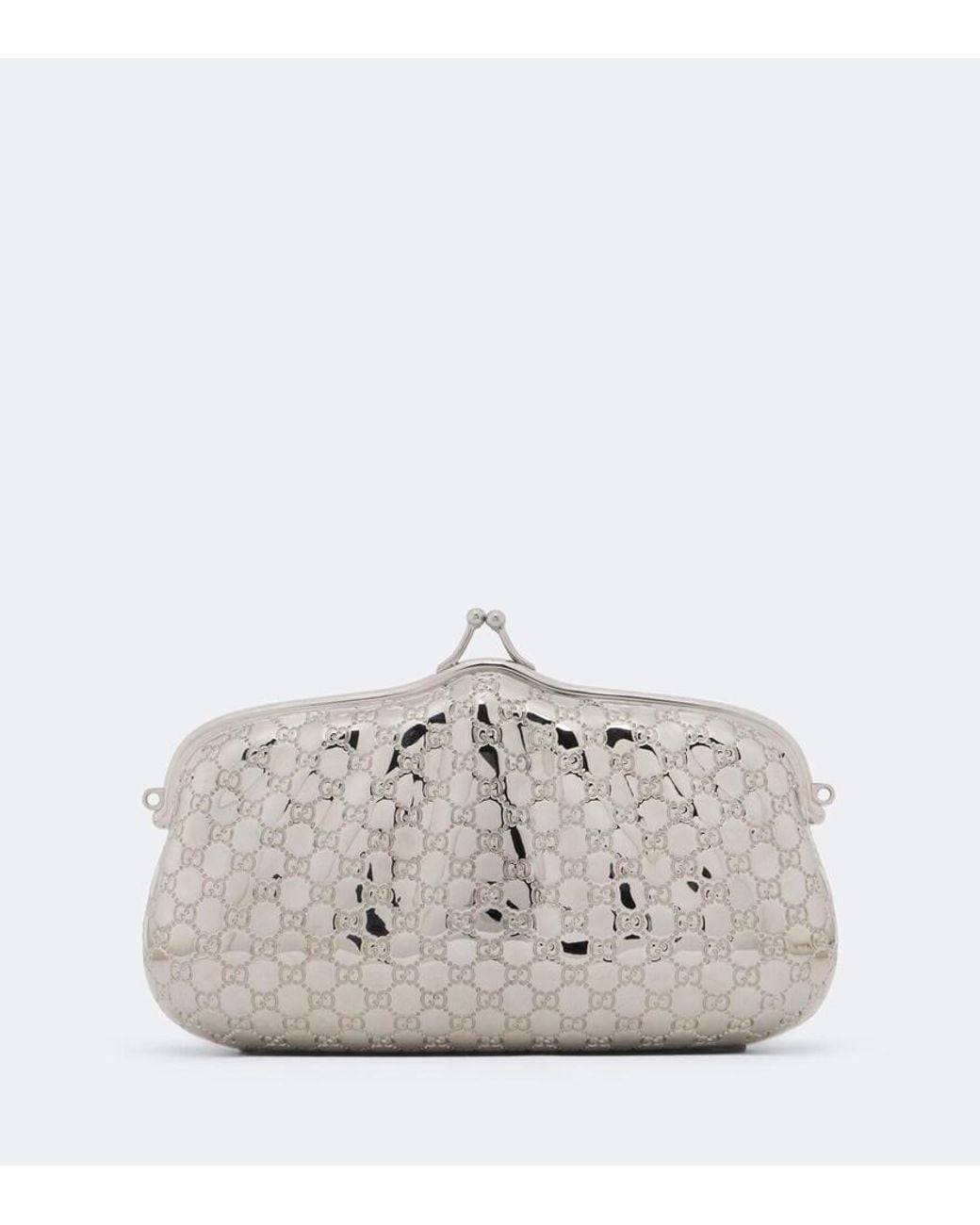 Gucci White Gg Mini Clutch