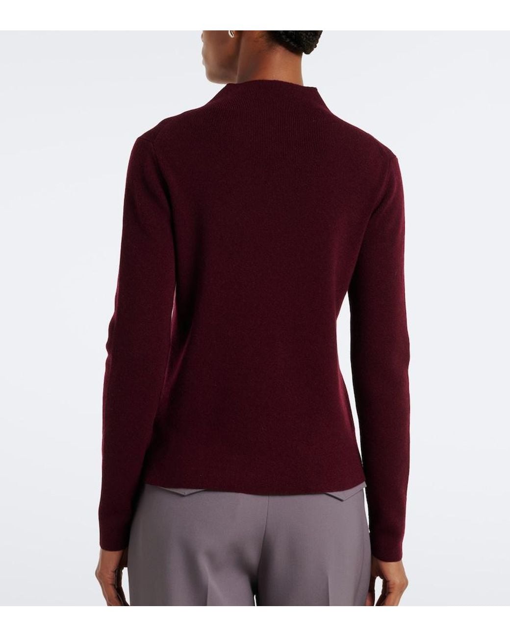 Jardin Des Orangers Purple Embellished Wool And Cashmere Sweater