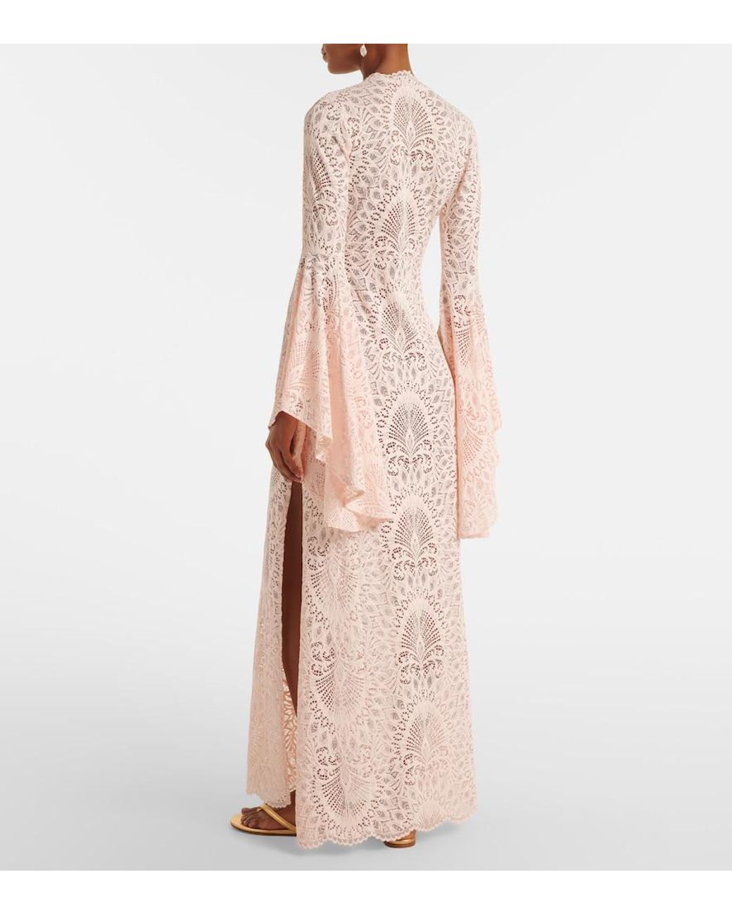 Alexandra Miro Pink Amara Lace Maxi Dress