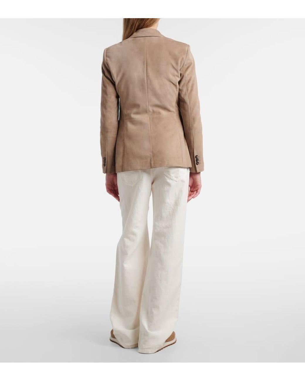 Brunello Cucinelli White Cotton And Linen Wide-Leg Pants