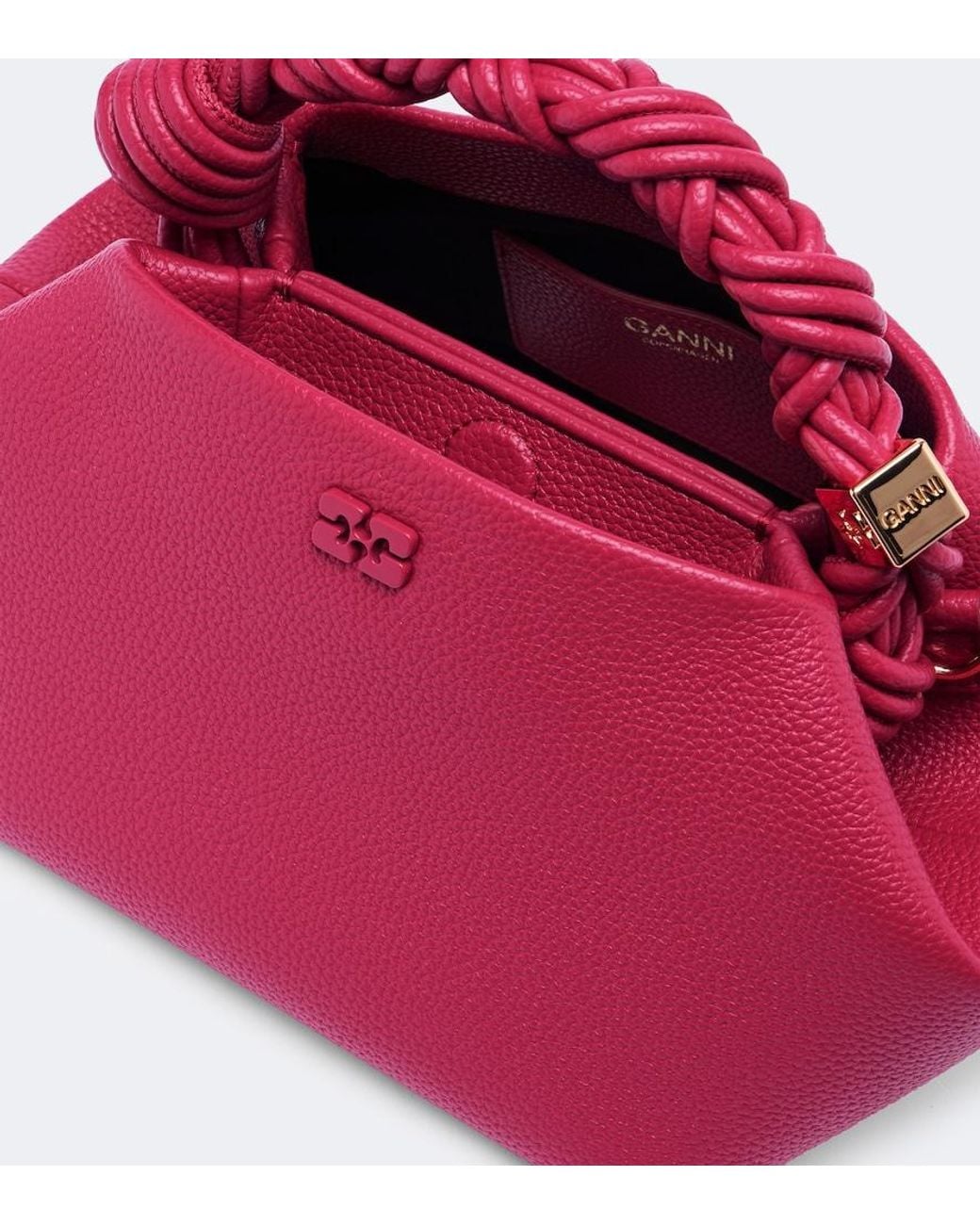 Ganni Pink Bou Small Top-Handle Bag
