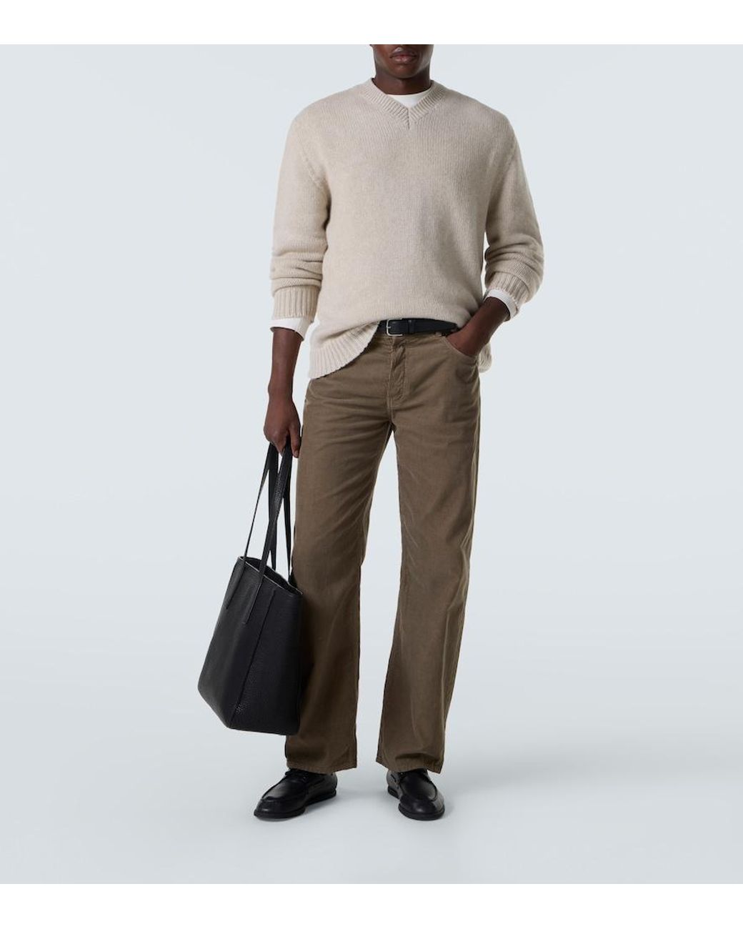 Borsa A Spalla Hector di The Row in Black da Uomo